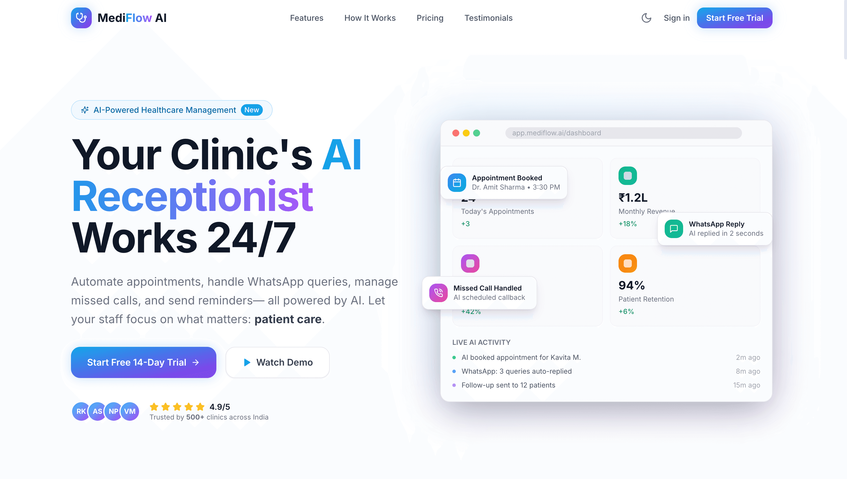 Mediflow — Medical · Dashboard Platform